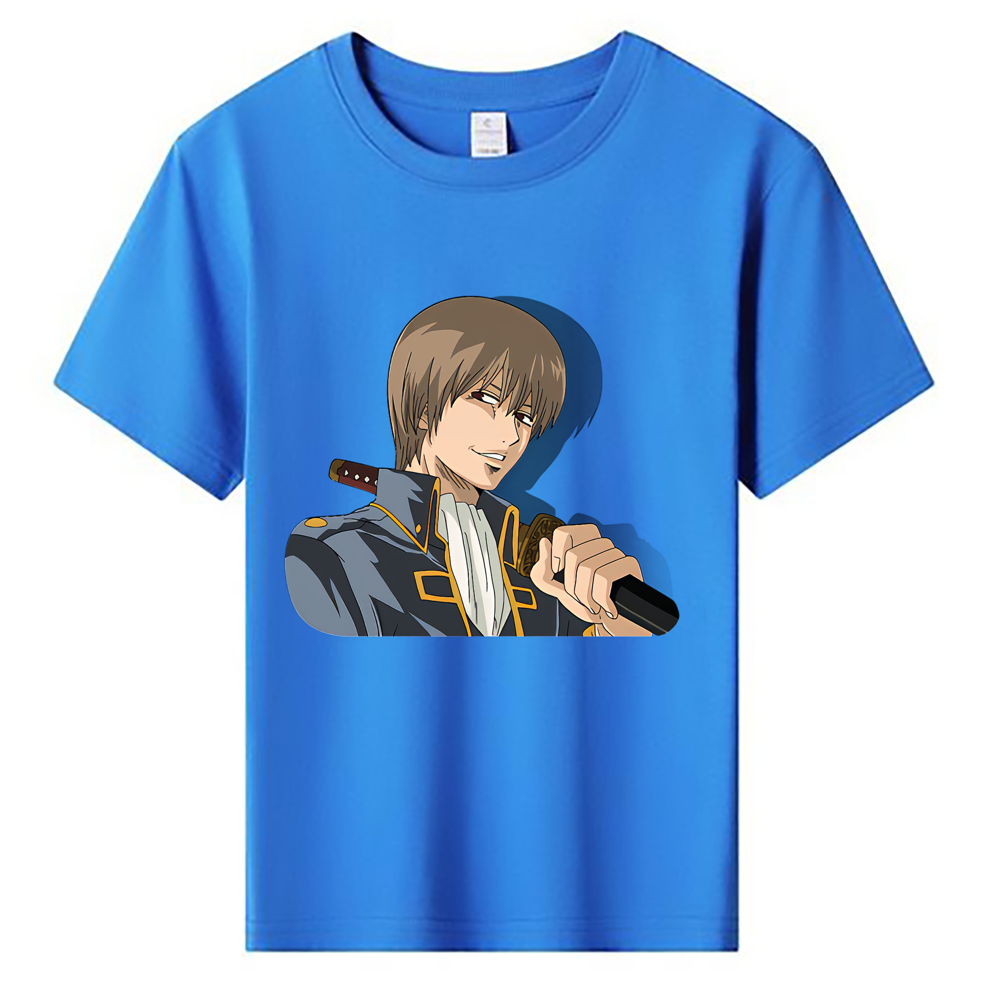 （画像用） ぎんたま 坂田銀時（さかたぎんとき） 神楽 志村新八（しむら しんぱち） GINTAMA Sakata Gintoki Kagura Shimura Shinpachi 綿100％キッズTシャツ（フロントプリント）